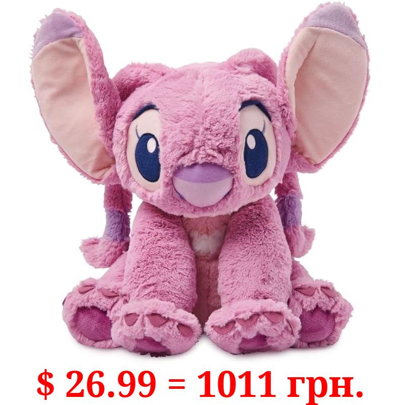 Disney Store Official Angel Medium Soft Toy, Lilo & Stitch, Kids Fluffy Plush Character with Flexible Ears and Embroidered Features - Medium 15 3/4 inches - Suitable for Ages 0+ Toy Figure