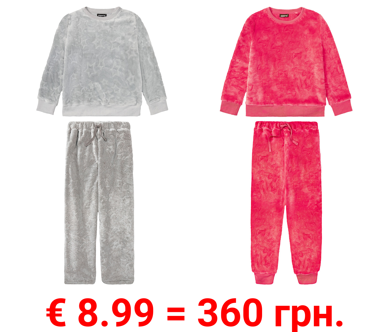 pepperts!® Mädchen Loungwear Set, aus Teddyplüsch