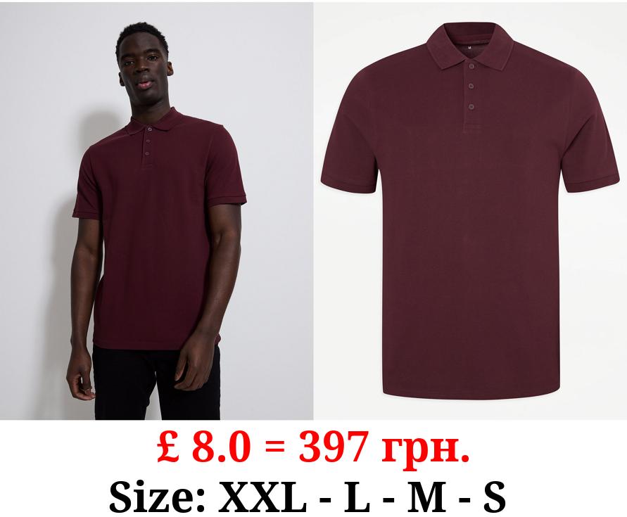 Burgundy Polo Top