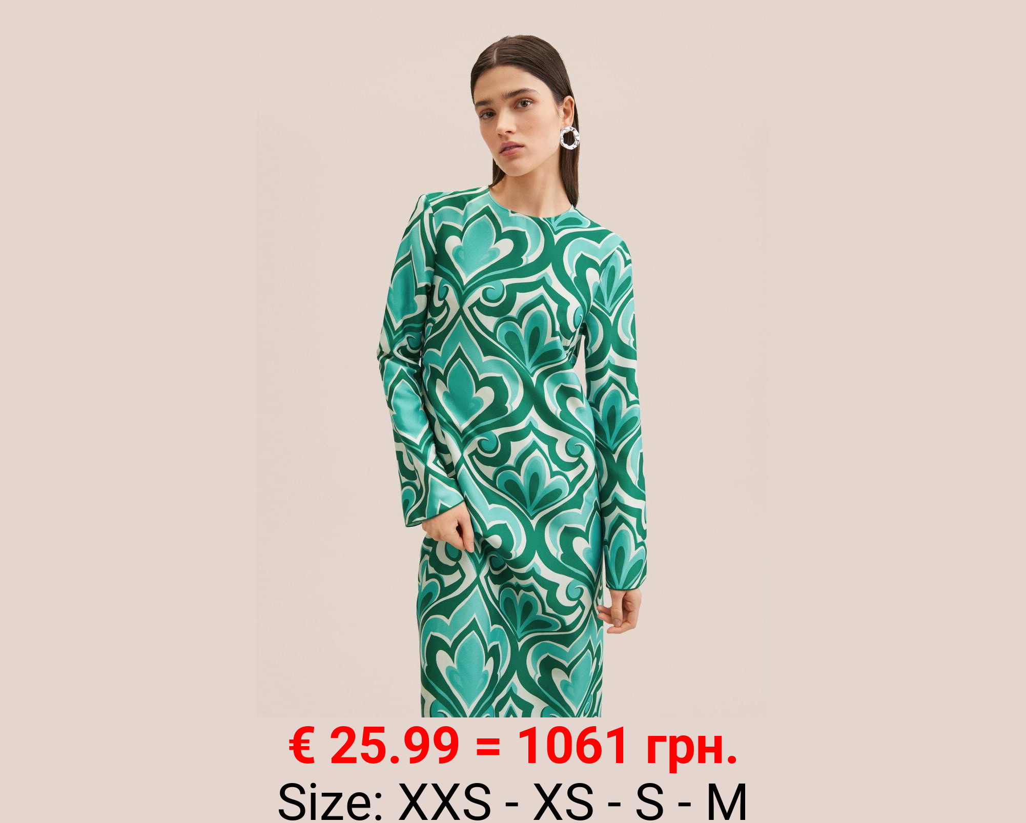 Vestido estampado abertura 