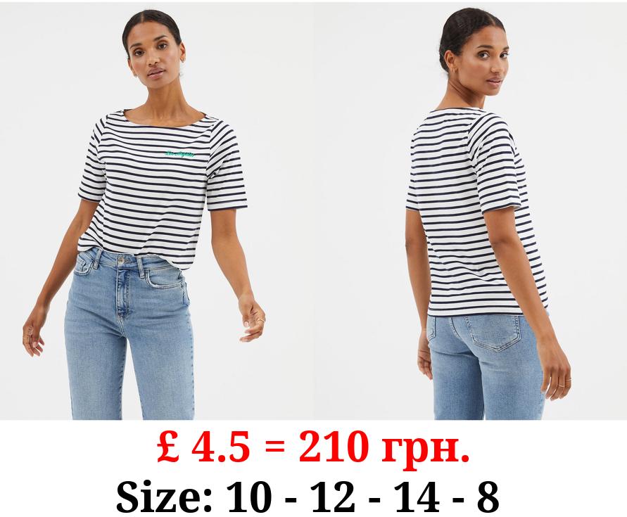 White Striped Los Angeles T-Shirt