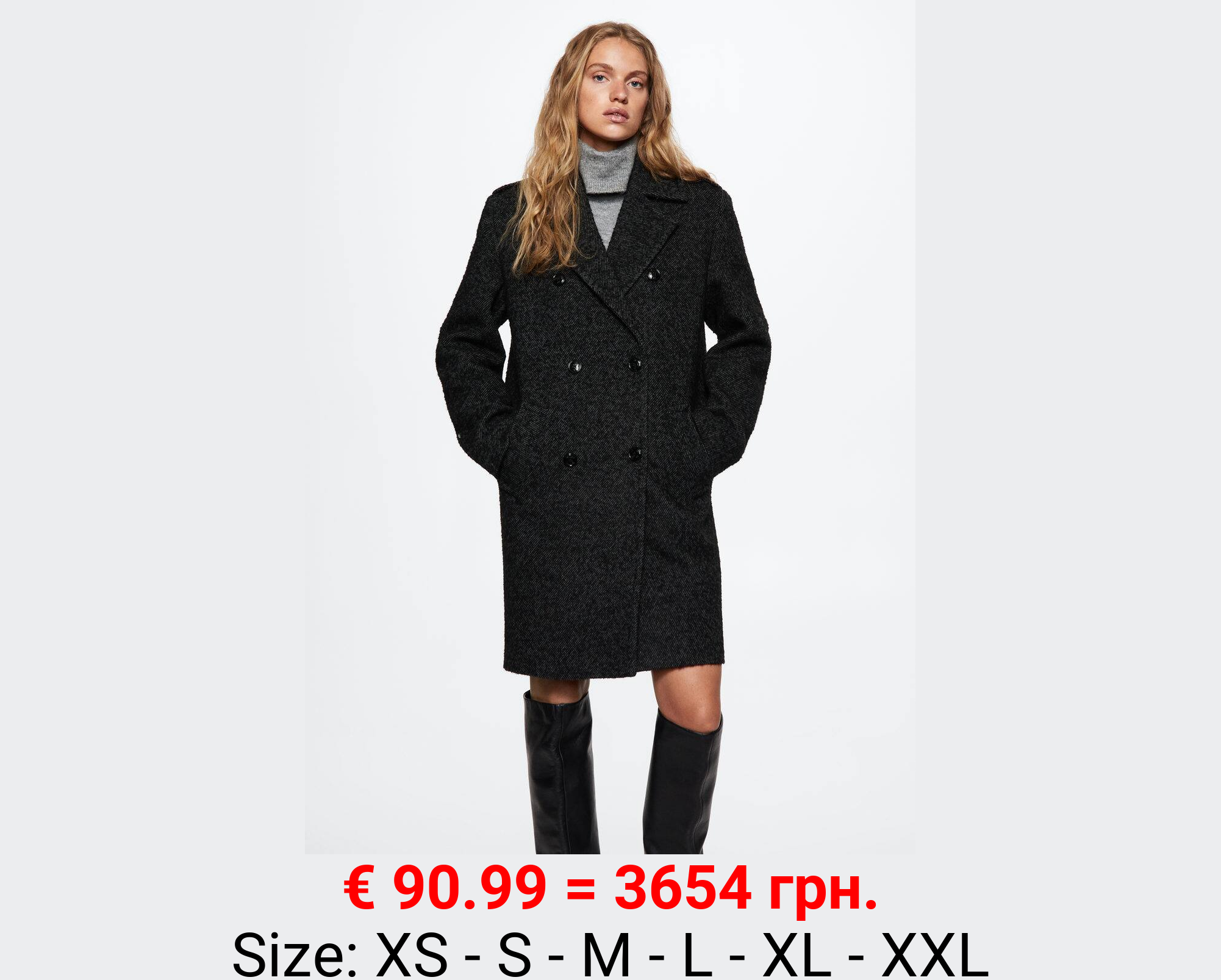 Abrigo cruzado solapas