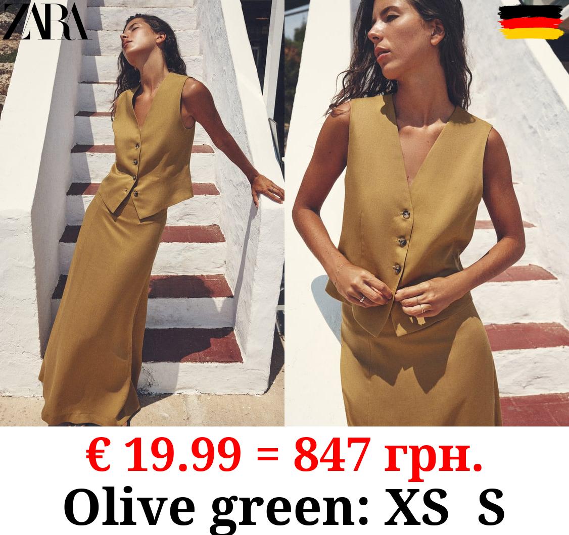 LINEN BLEND WAISTCOAT