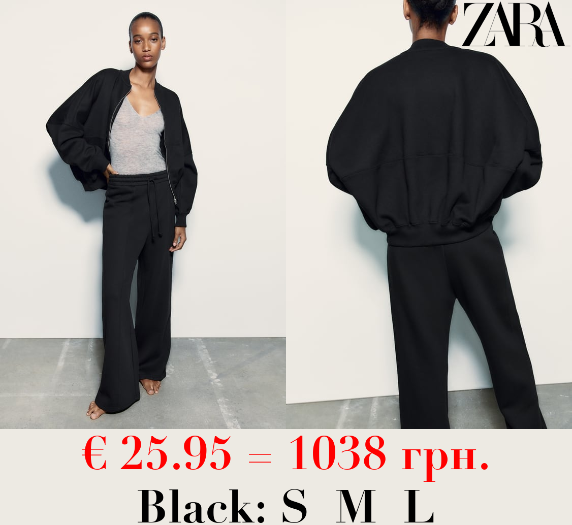 BOMBER SWEATSHIRT WITH ZIP