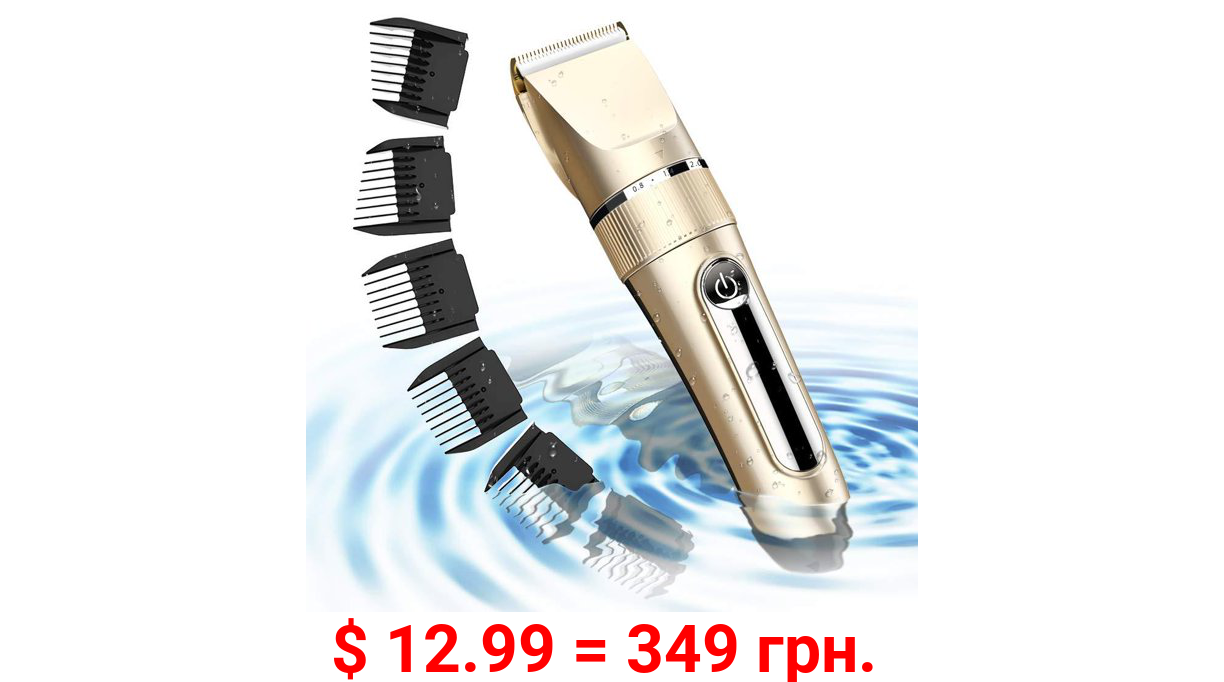 Hair Clippers for Men, DIOZO Professional Hair Trimmer Set Cordless Rechargeable Led Display Five Speed Adjustment Electric Hair Clippers with 6 Guide Combs