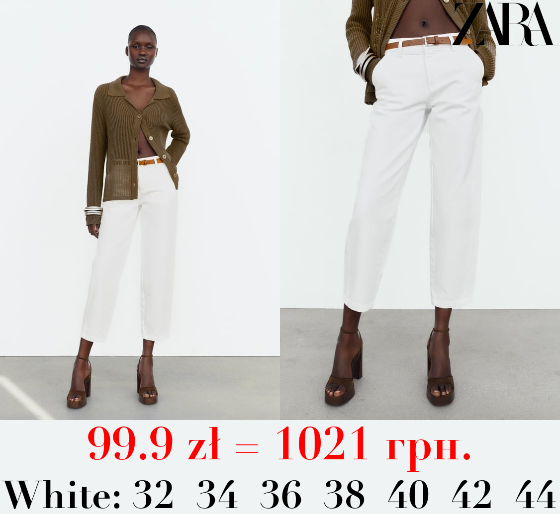 Z1975 HIGH-WAIST BELTED CHINO JEANS