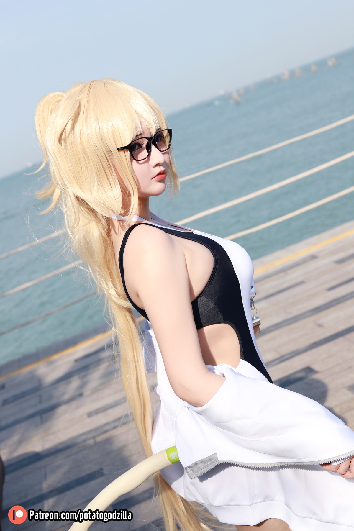 Potato Godzilla Cosplay Jeanne d’Arc Swimsuit 6