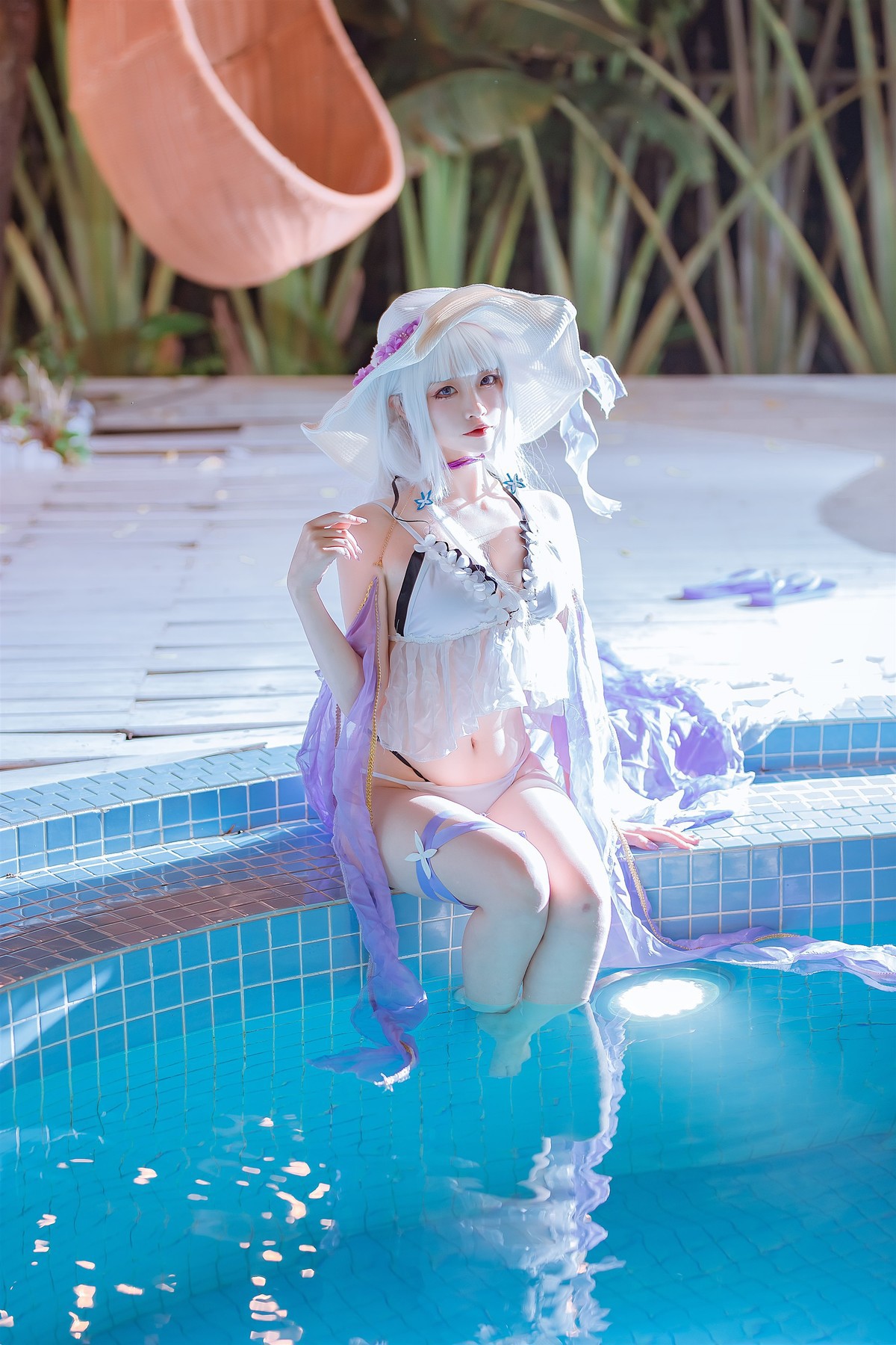 Cosplay 二佐Nisa 碧蓝光辉泳装 37