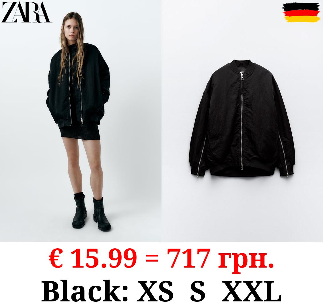 OVERSIZE NYLON BOMBER JACKET