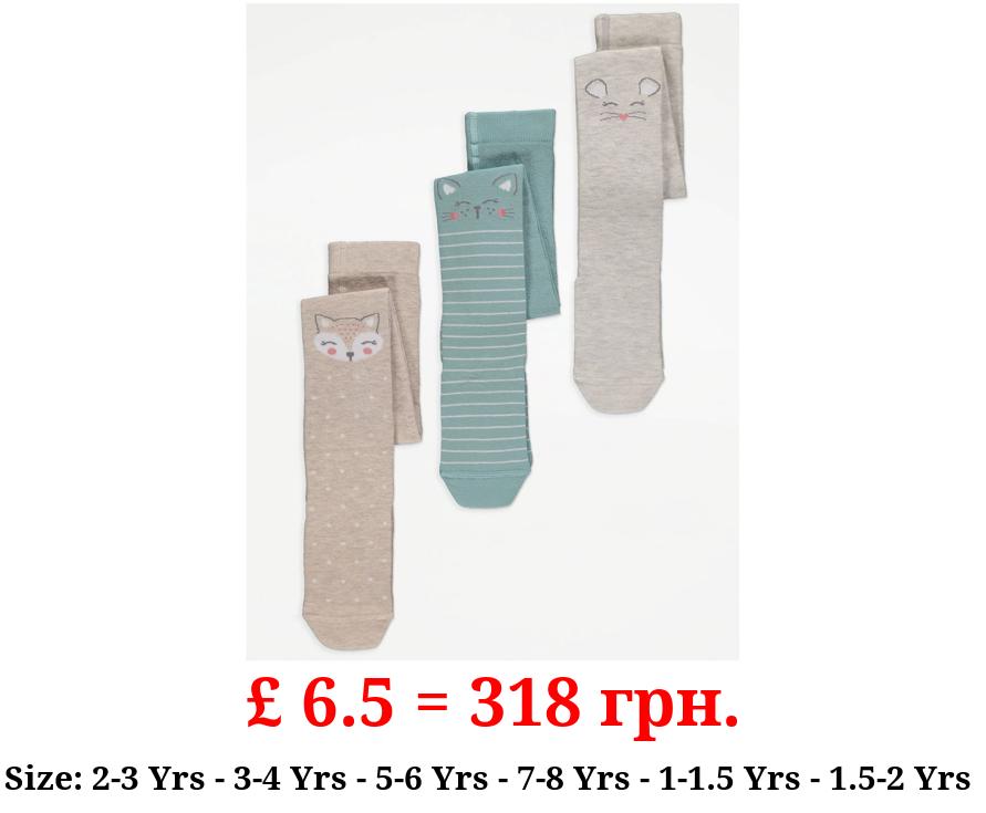 Cute Animal Tights 3 Pack