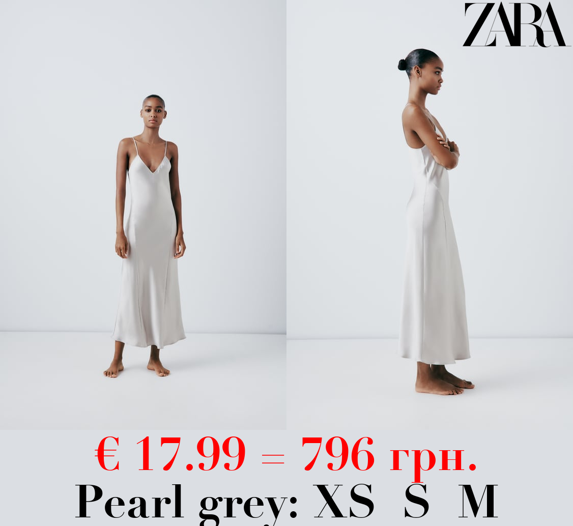 SATIN OPEN-BACK SLIP DRESS