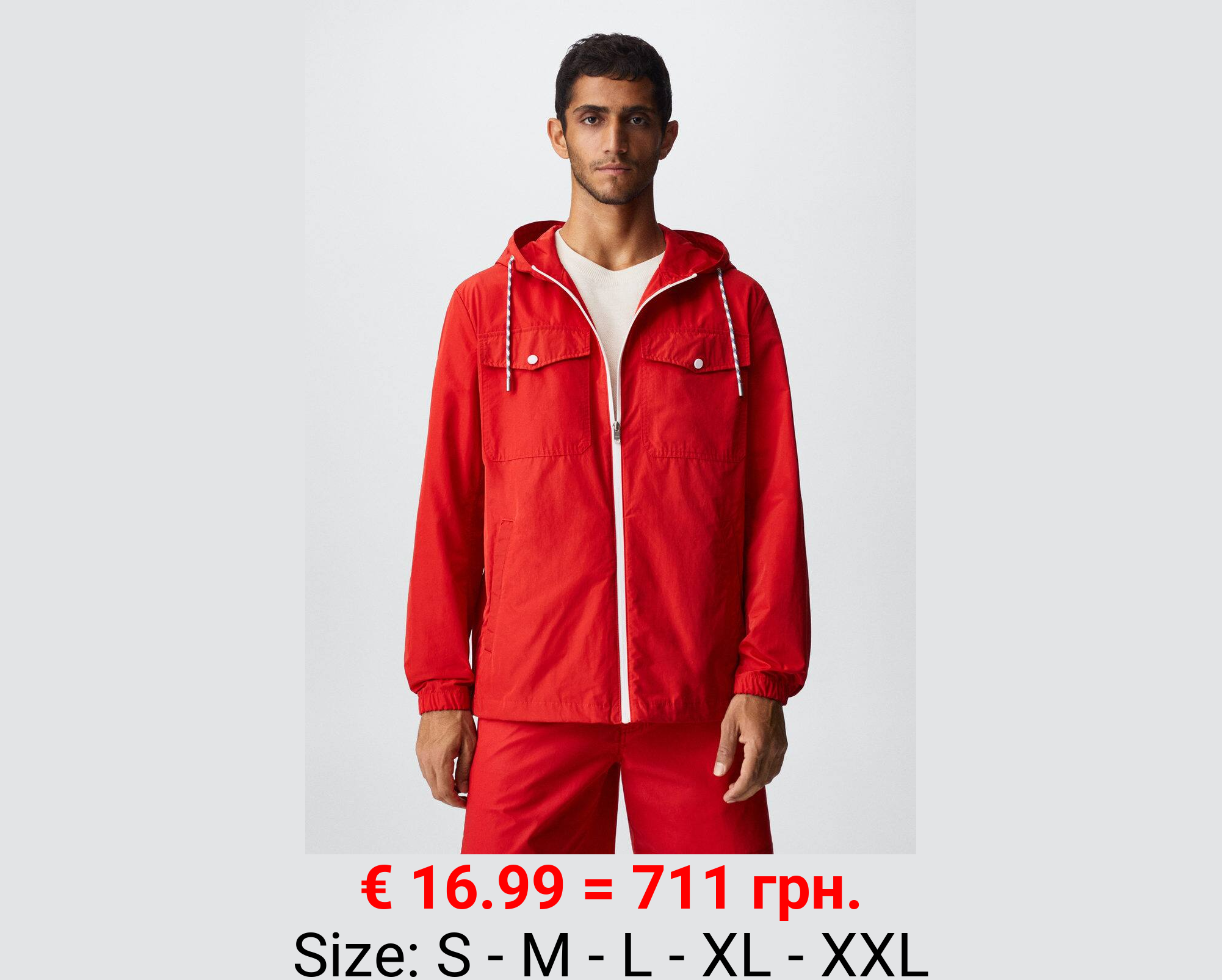 Chaqueta impermeable capucha