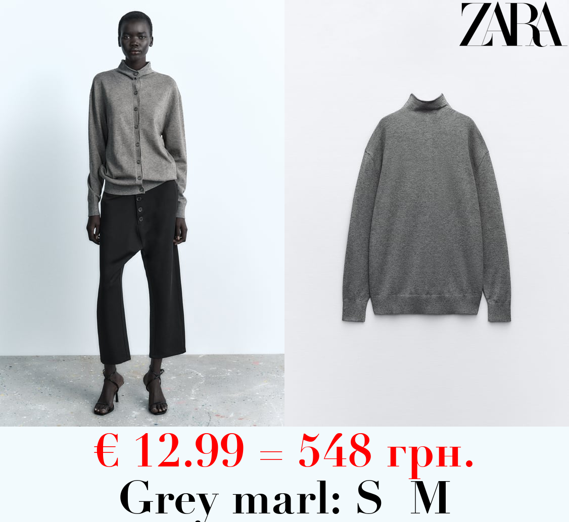 MULTIWAY KNIT SWEATER WITH BUTTONS