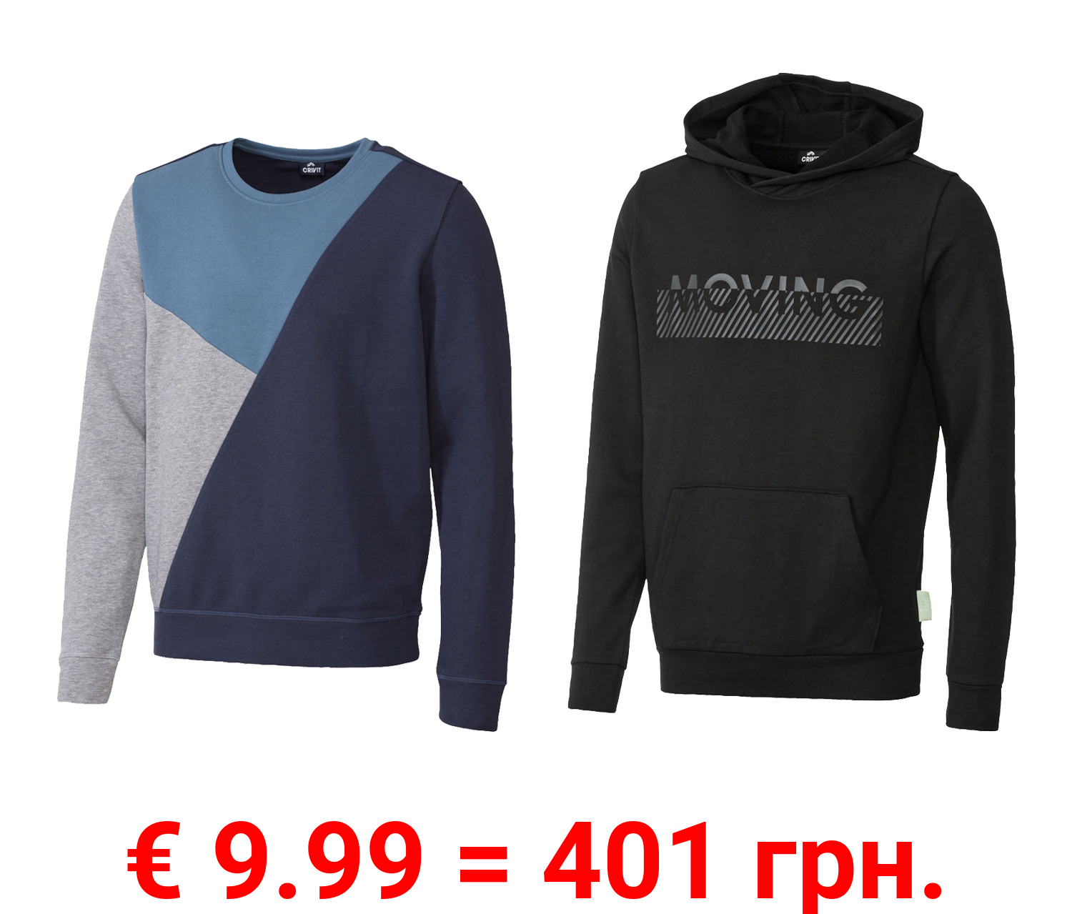 CRIVIT Herren Sweatpullover mit Baumwolle