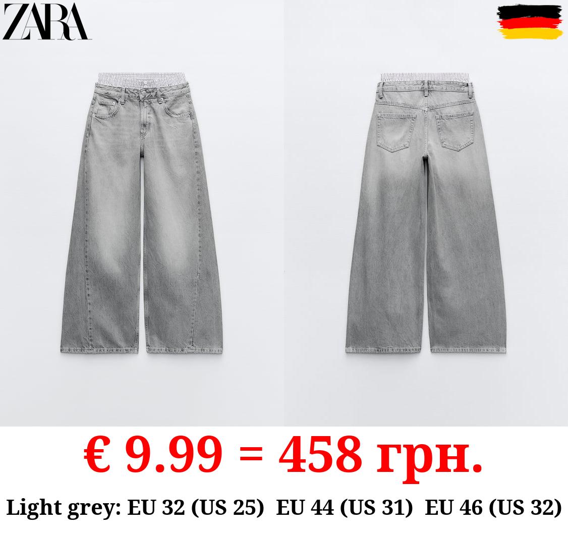 LOW-RISE WIDE-LEG TRF BOXER JEANS