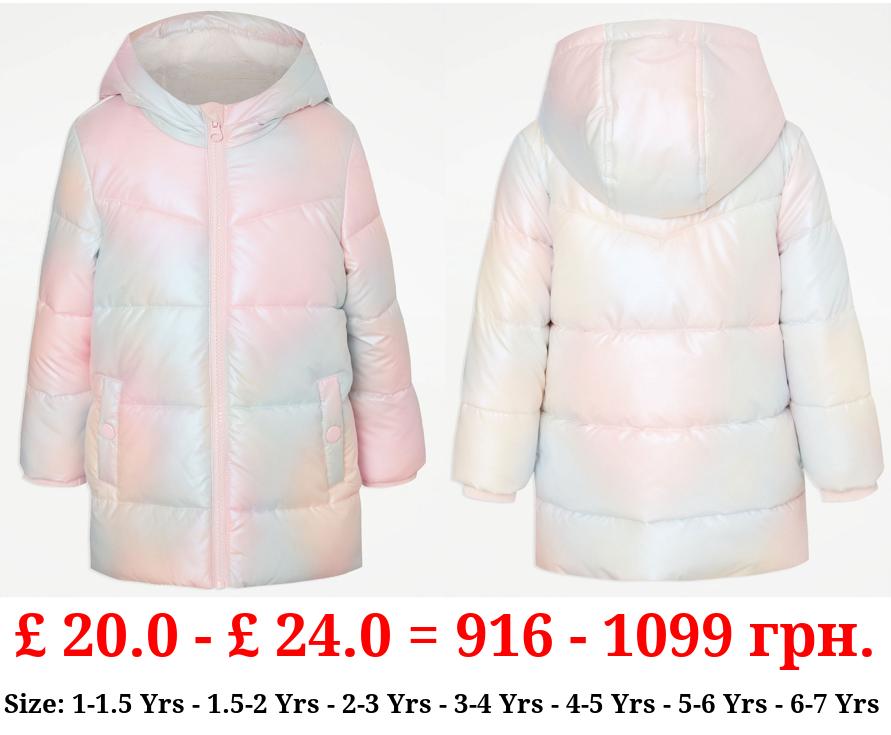 Pink Iridescent Padded Coat