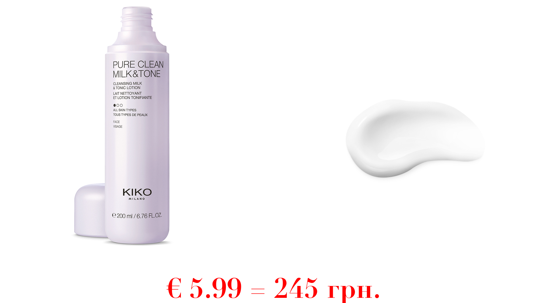 pure clean milk & toneReinigungsmilch und Gesichtstonic 2 in 1