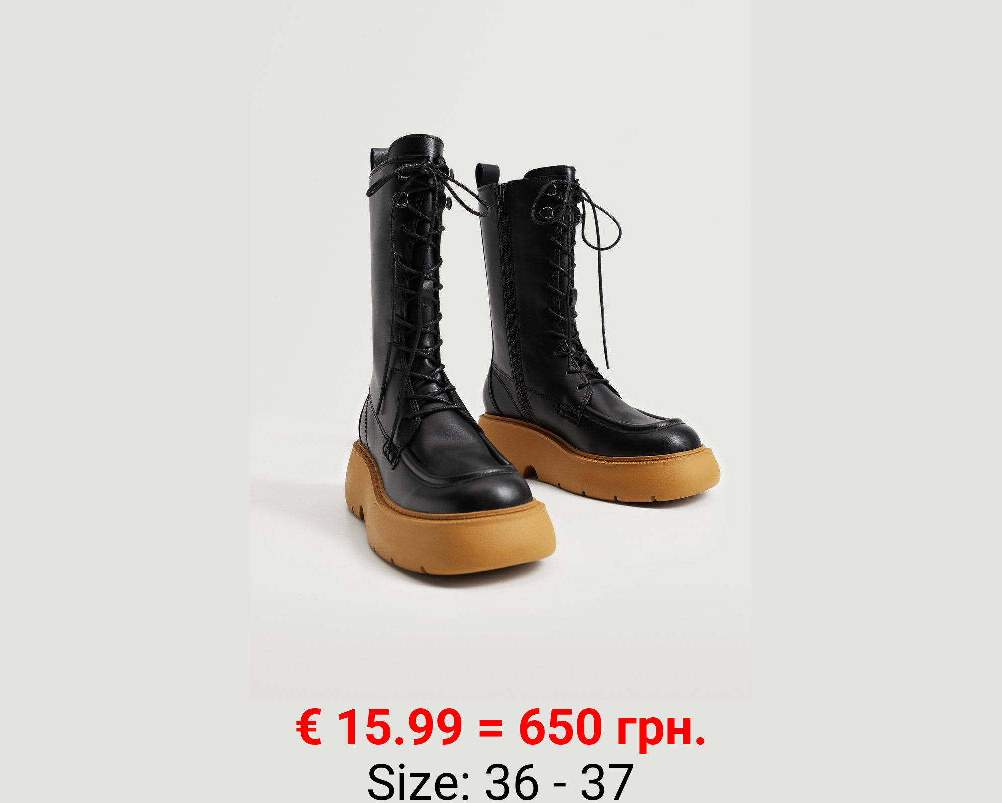 Bota caña alta plataforma