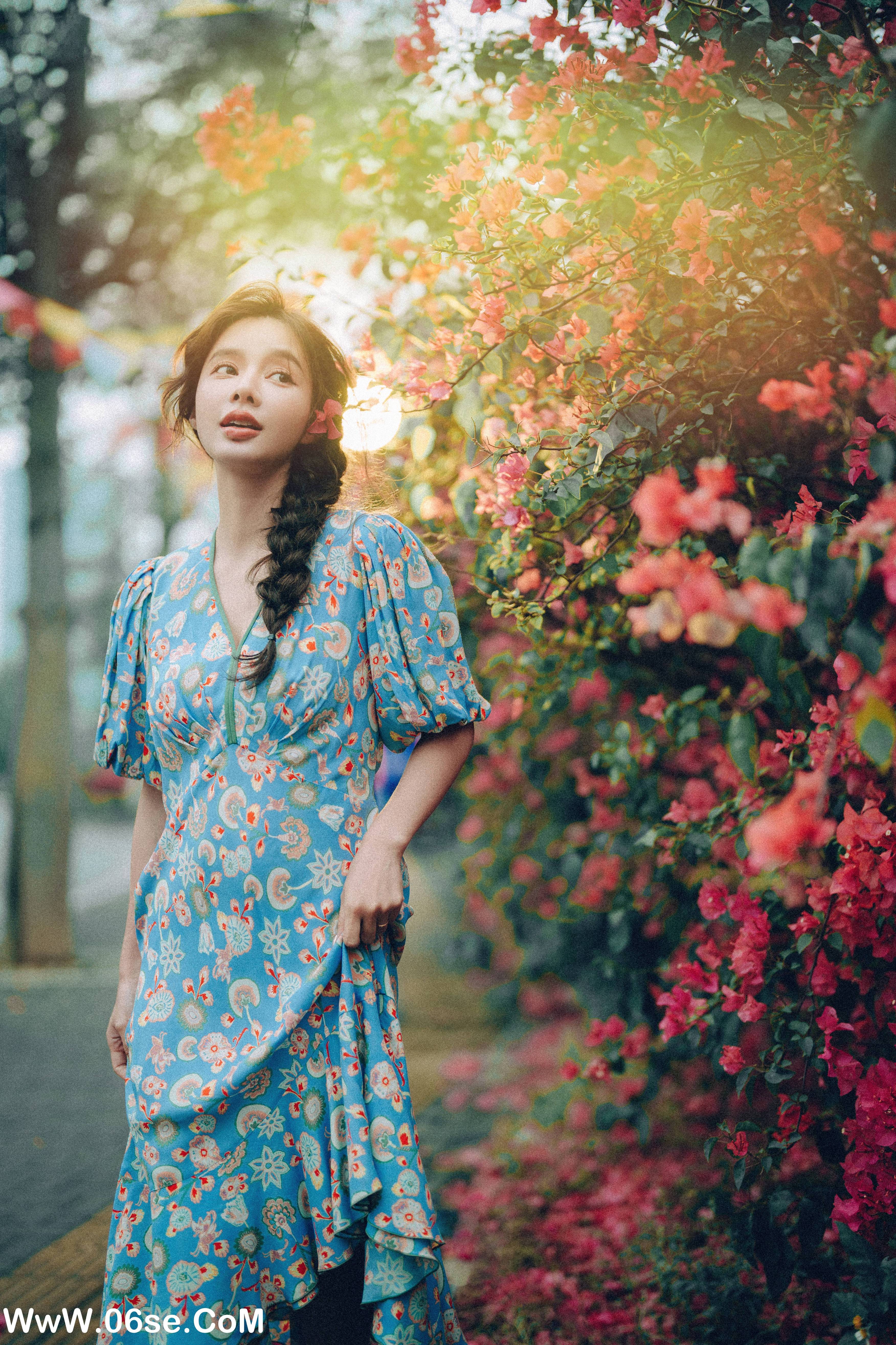图片[19]-[YITUYU艺图语]2022.06.25 发光的发丝，三角梅瀑布下的女神 姝雯同学[55P-870.8M]-六色网