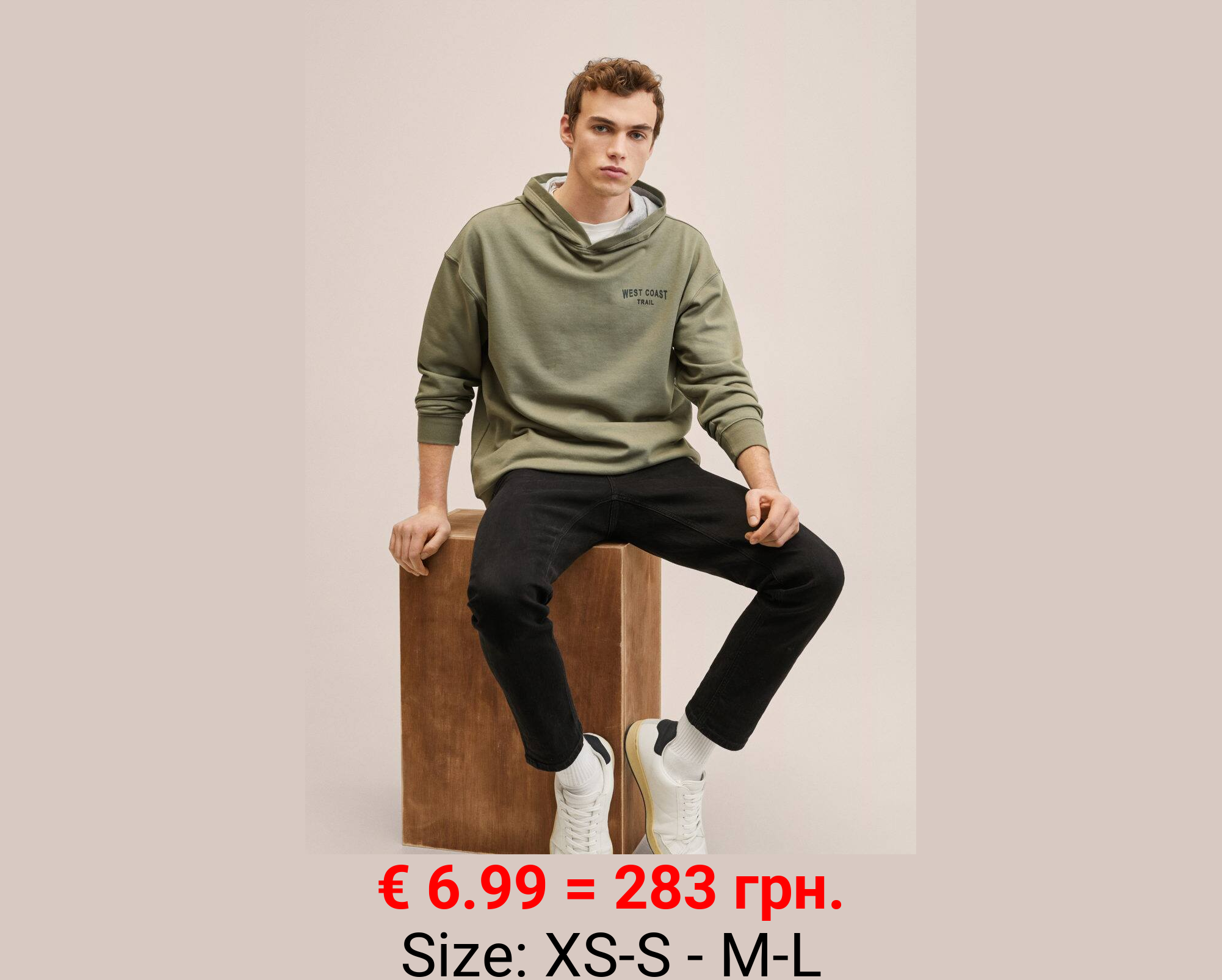 Sudadera estampada capucha