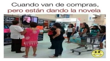 Cuando dan la telenovela en el super