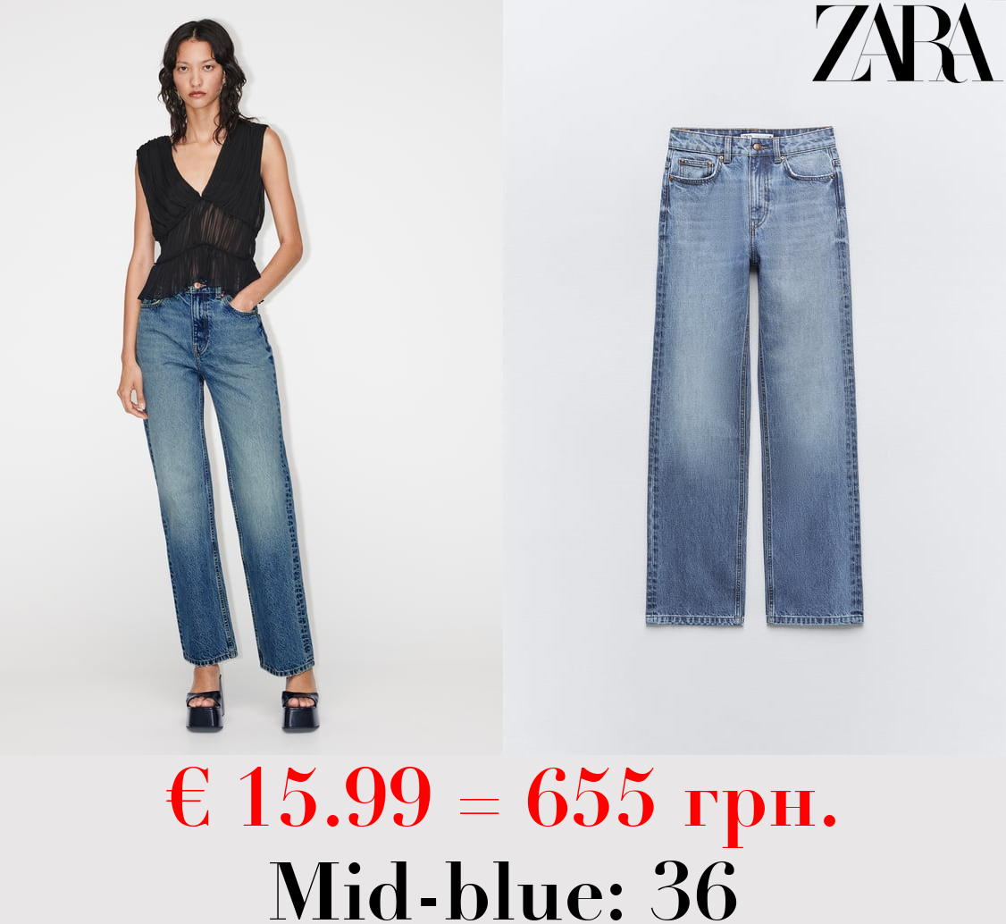 Z1975 STRAIGHT-FIT HIGH-WAIST LONG LENGTH JEANS