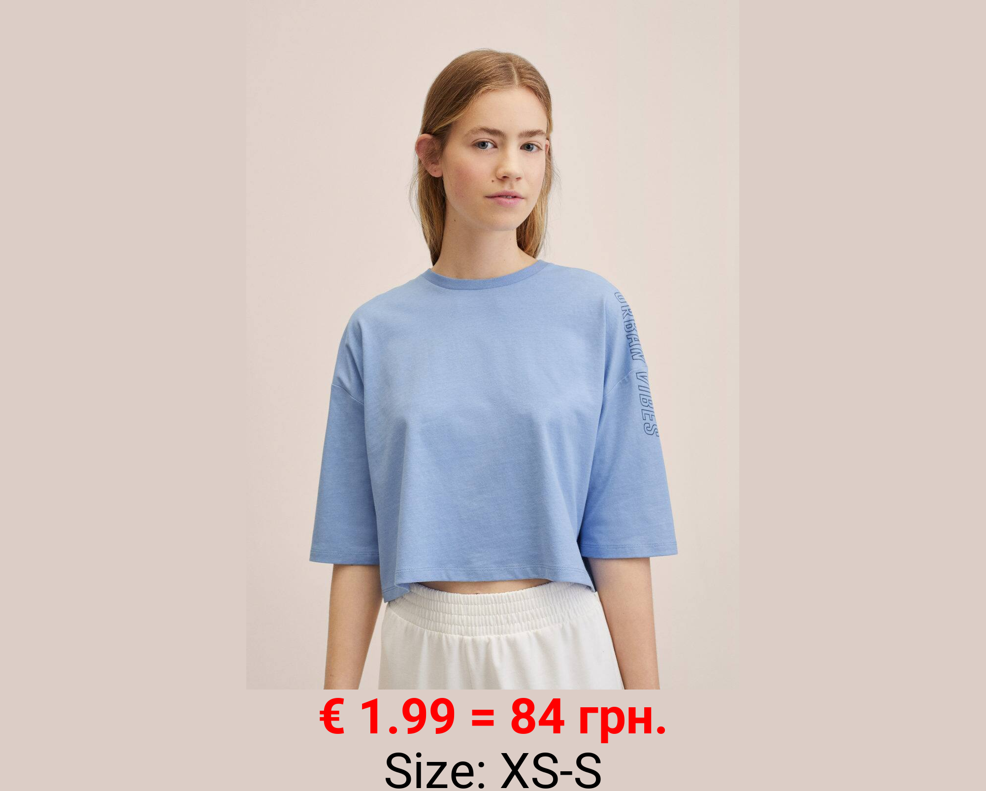 Camiseta crop algodón