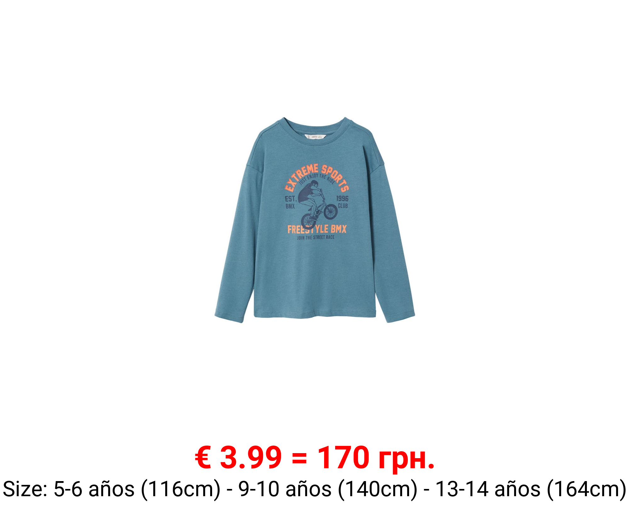 Camiseta manga larga estampada