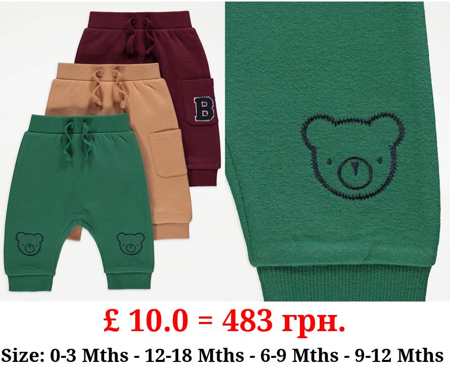 Teddy Bear Joggers 3 Pack