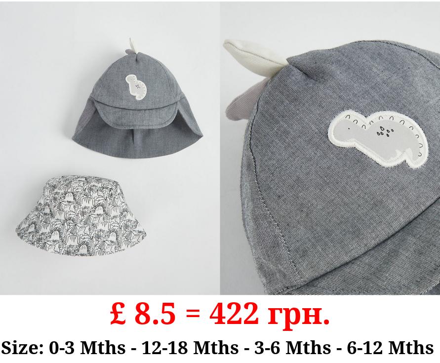 Dinosaur Bucket and Keppi Hats 2 Pack
