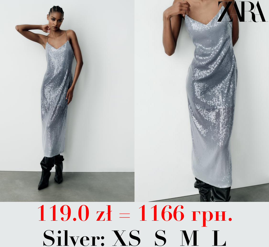 OMBRÉ SEQUINNED DRESS