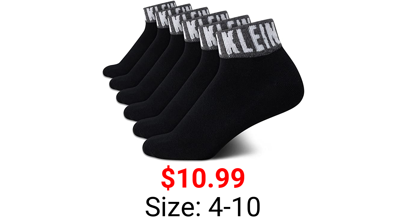 Calvin Klein Women's 3 Pack Cotton Logo Quarter Socks