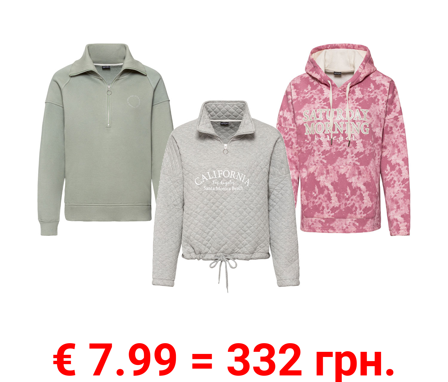 esmara® Damen Sweatpullover, leger geschnitten