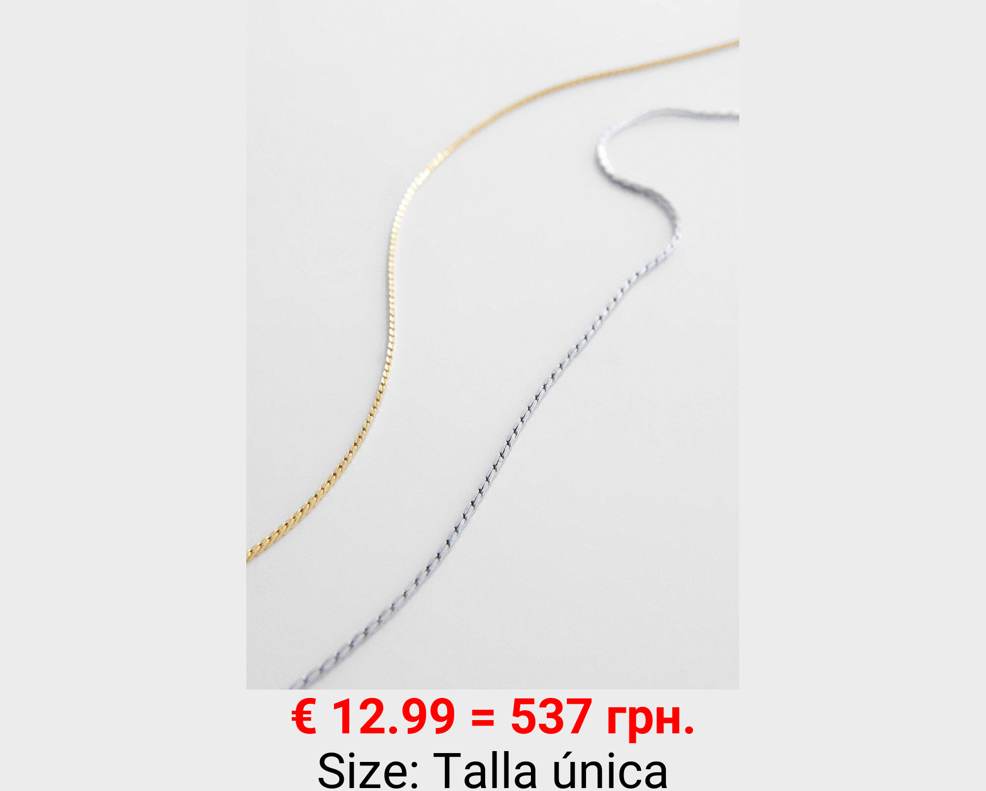 Pack 2 collares cadena 18k