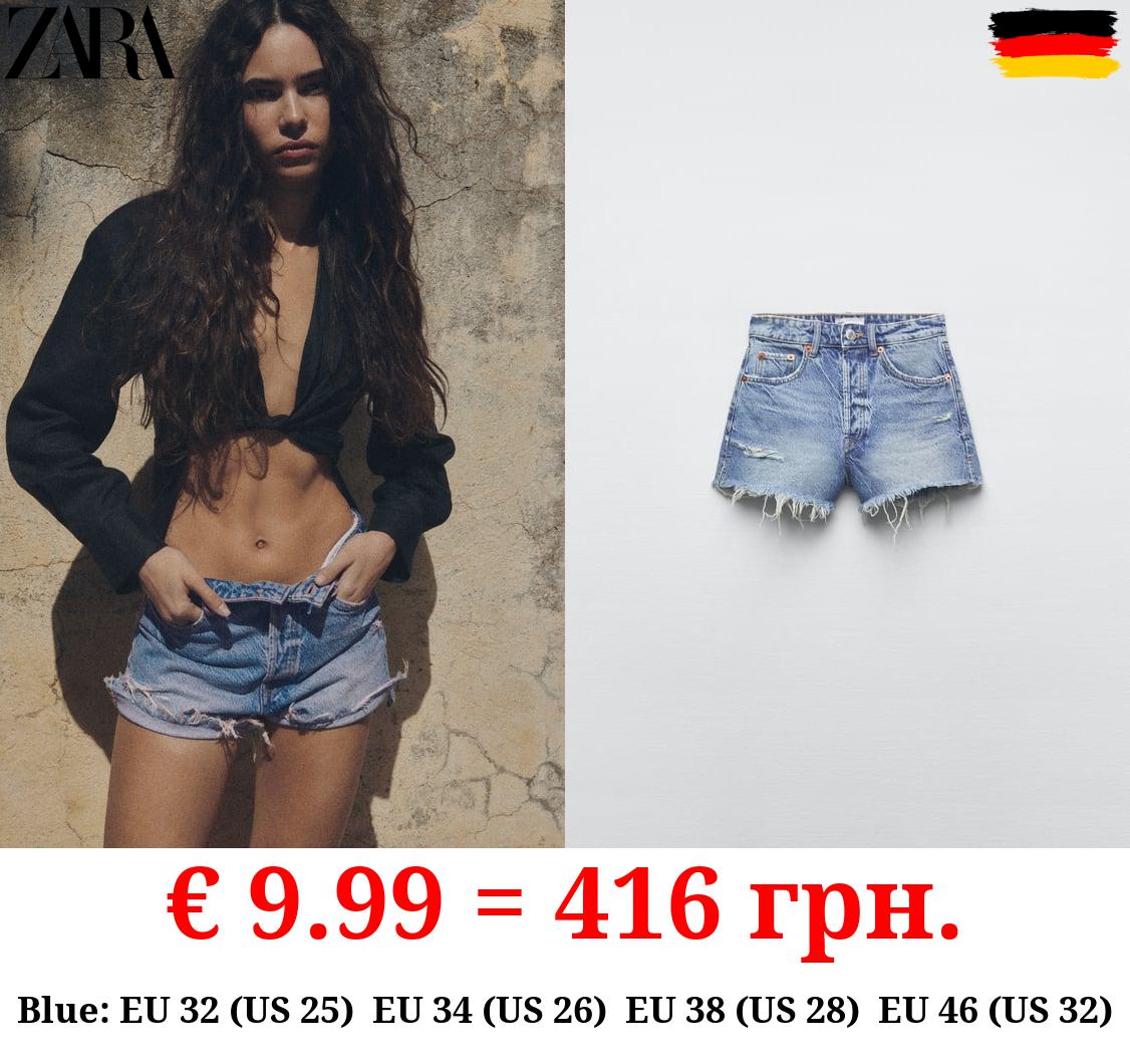 HIGH-WAIST TRF DENIM SHORTS