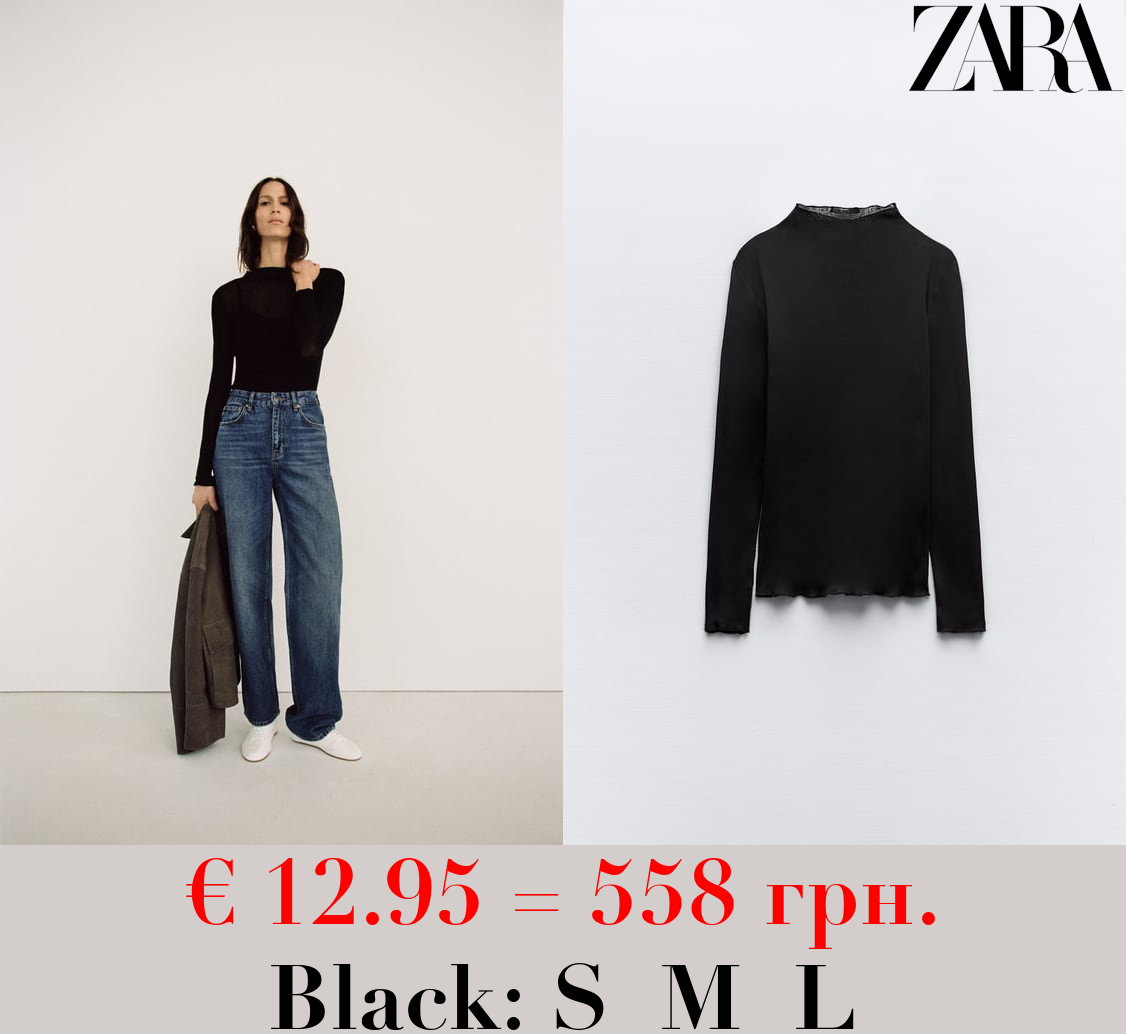 SEMI-SHEER CREPE COTTON TOP