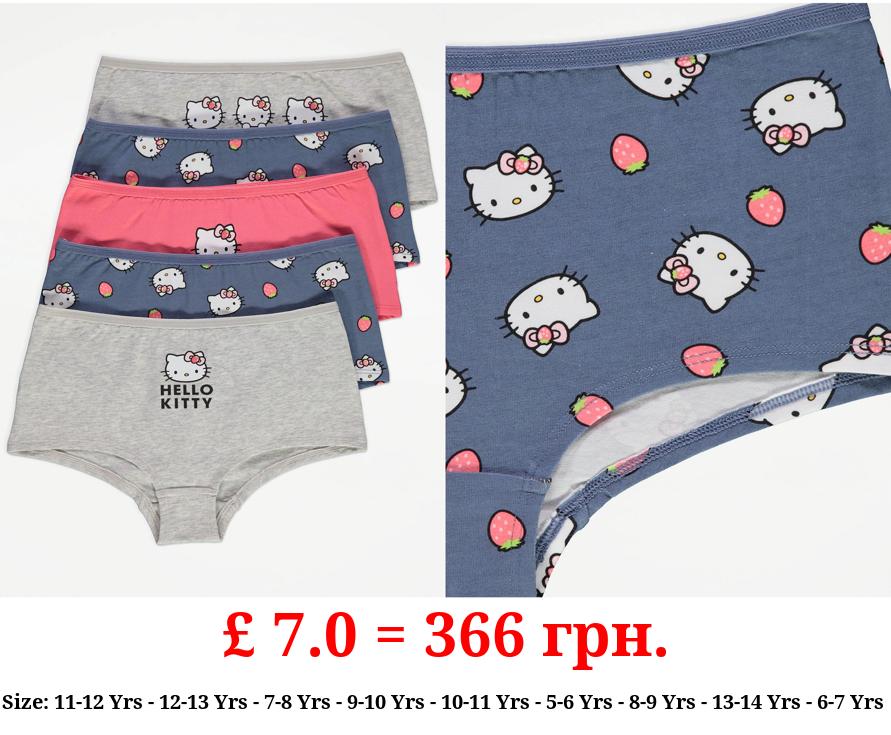 Hello Kitty Strawberry Short Knickers 5 Pack