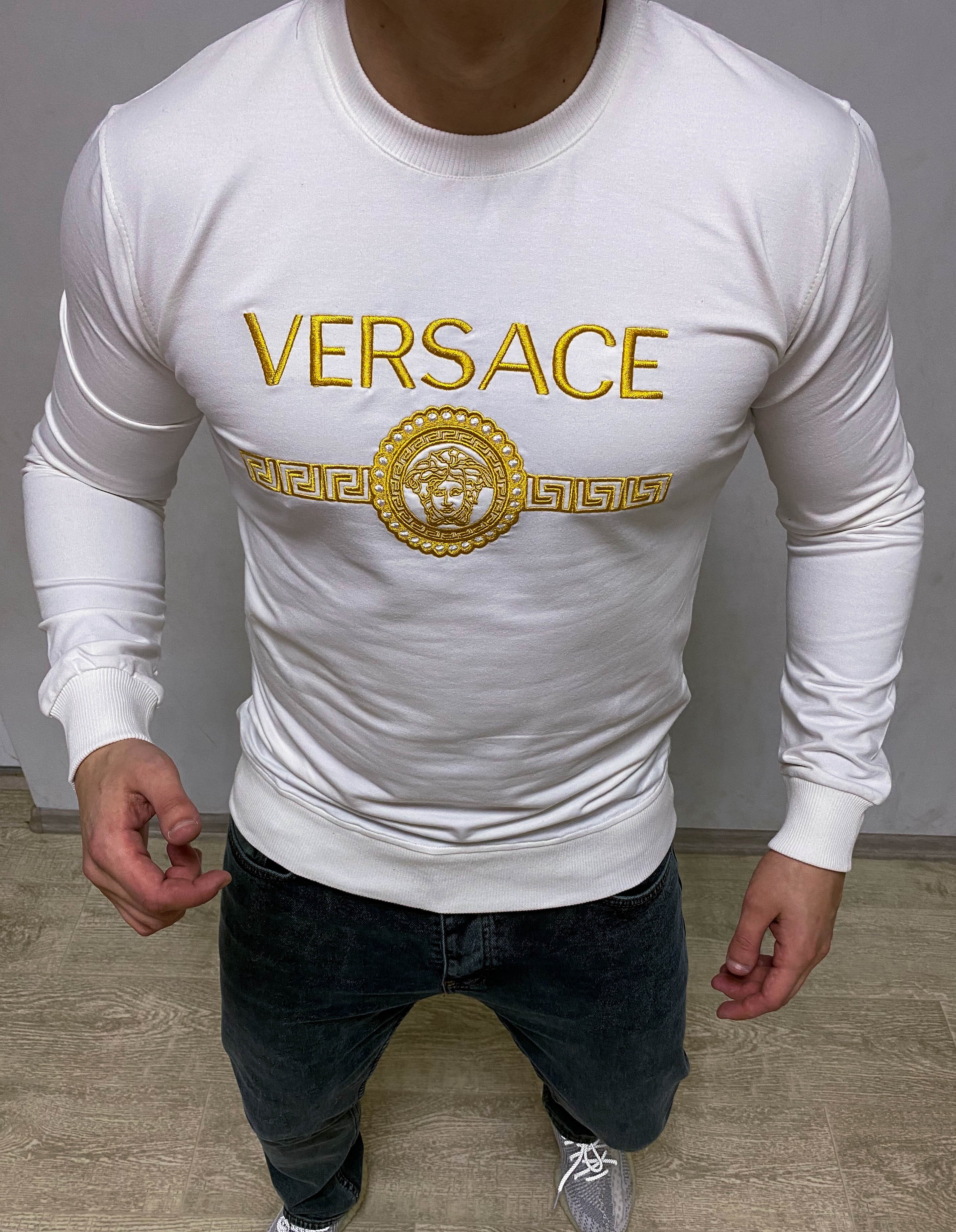 Свитер Versace белый мужской