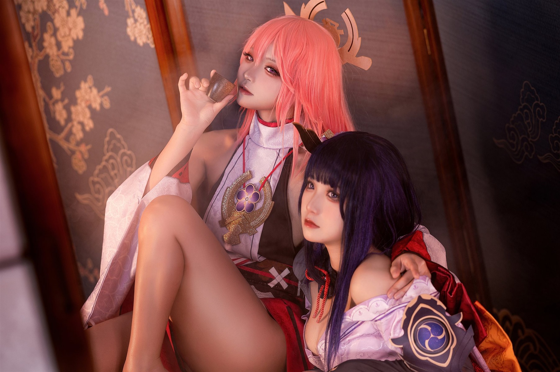 Cosplay 伊喵君 景三 八重 雷神 双倍快乐 45