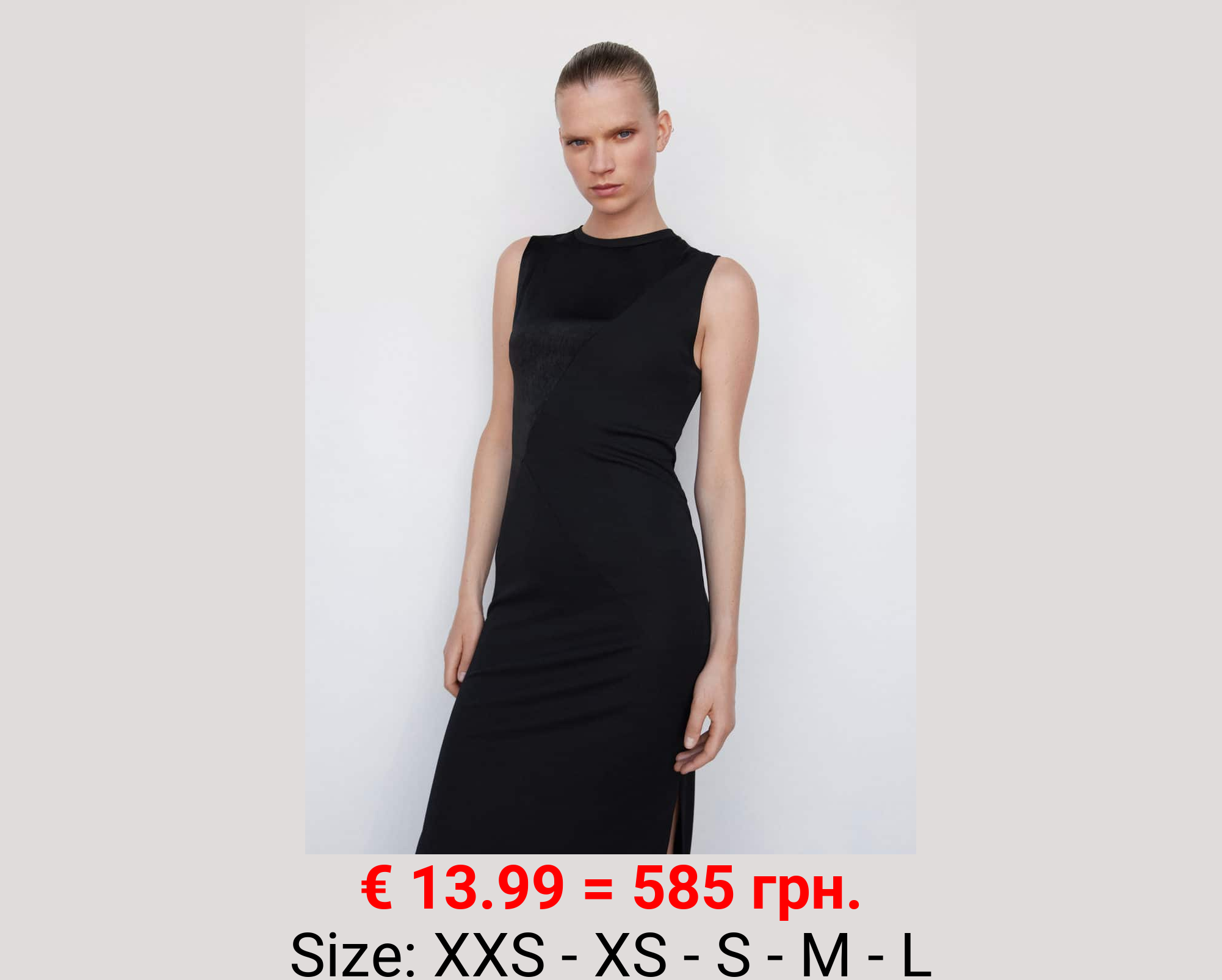 Vestido panel satinado