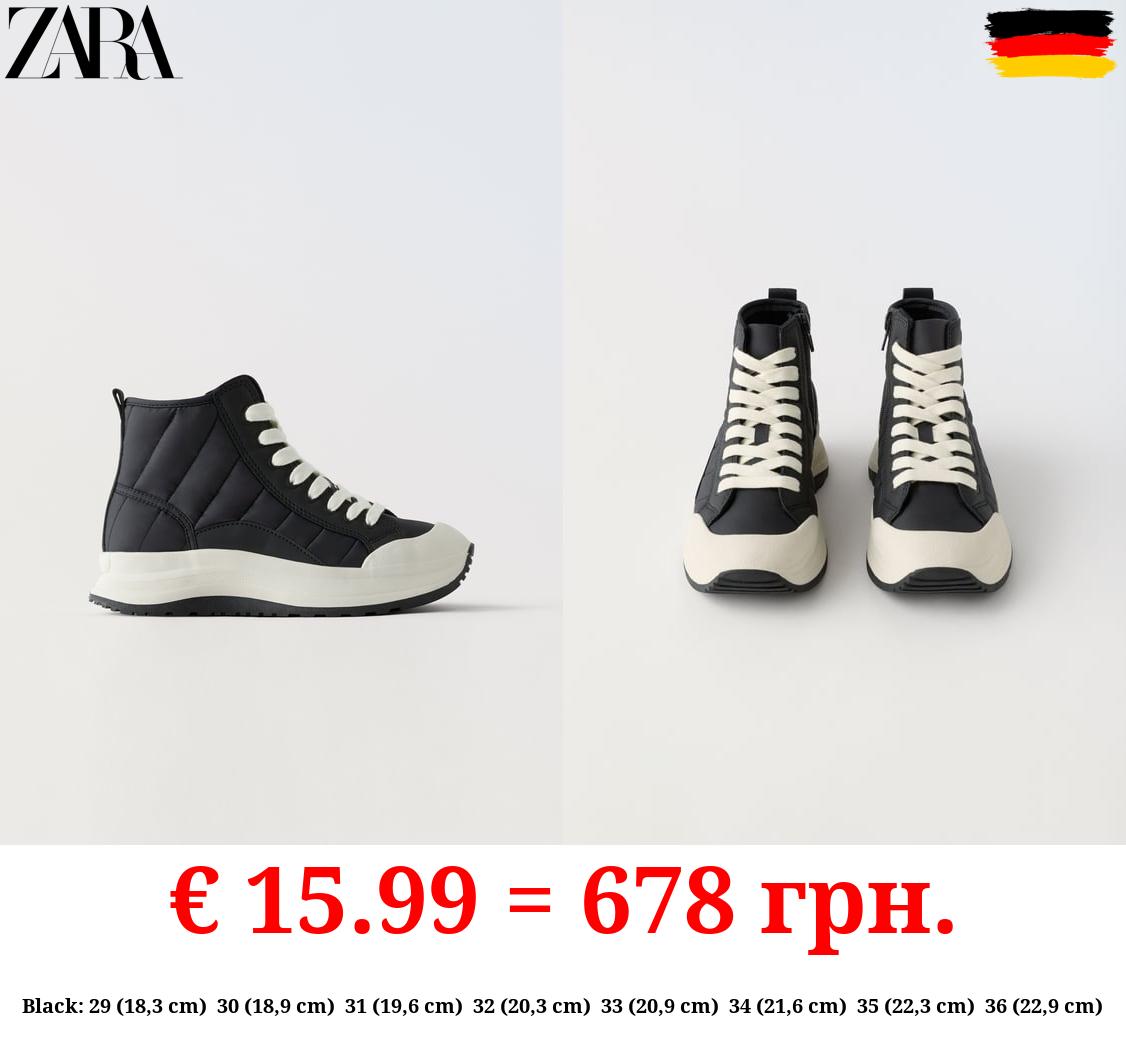 QUILTED HIGH-TOP SNEAKERS