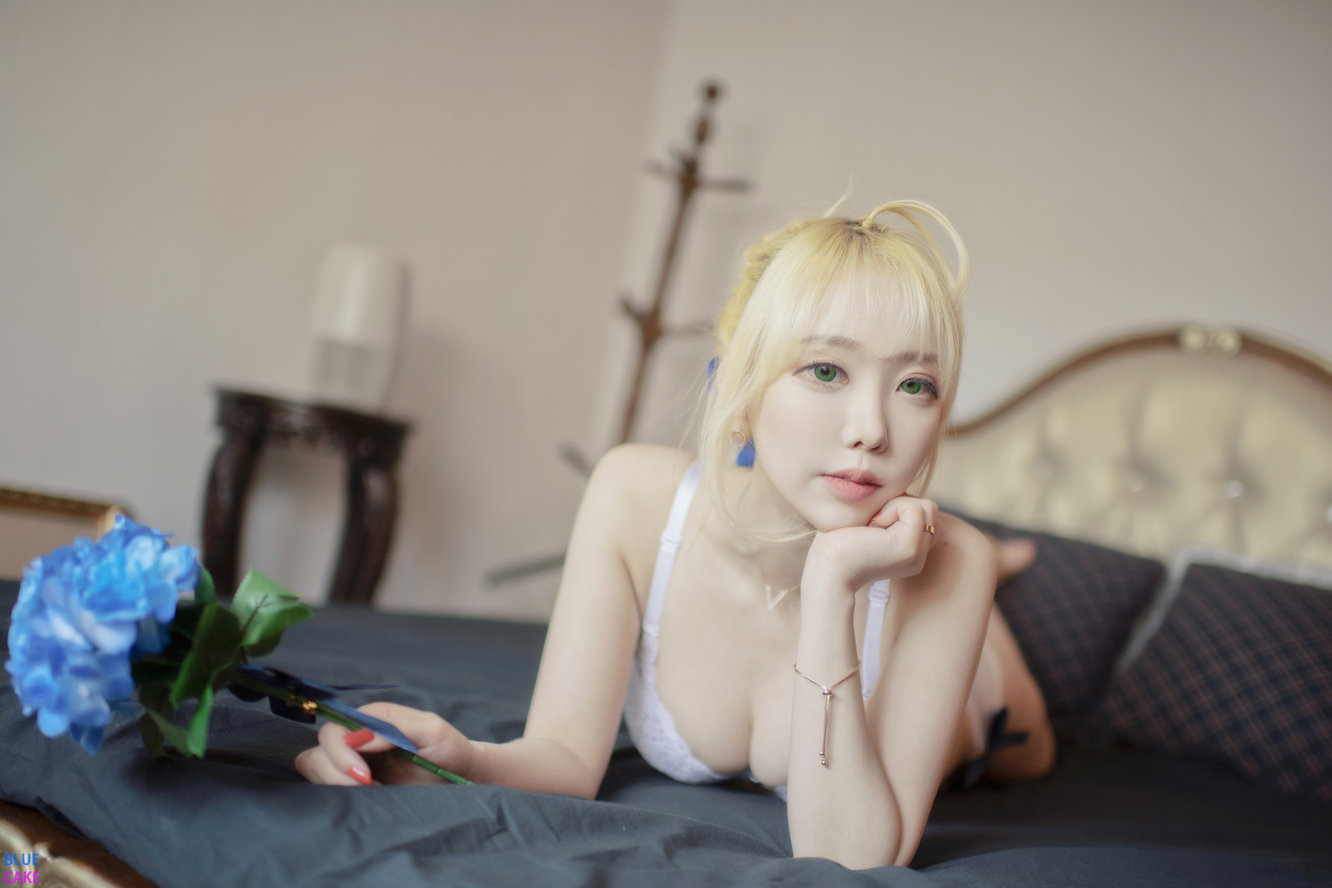 정보미 & 권지아, [BLUECAKE] Fate Saber x Thosaka Rin Lingerie.Ver Set.02 3