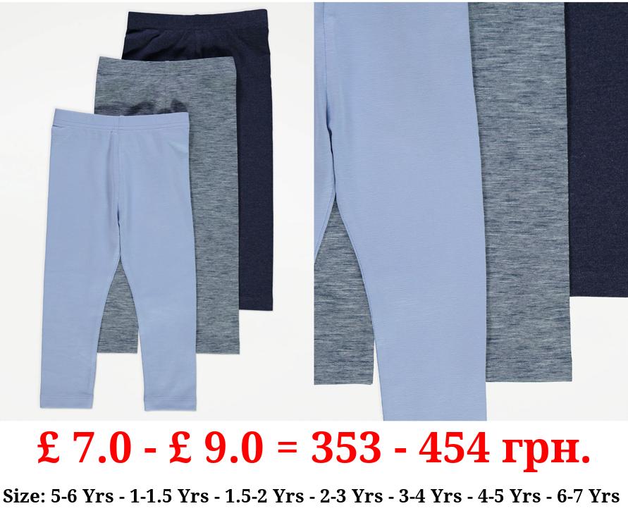 Blue Leggings 3 Pack