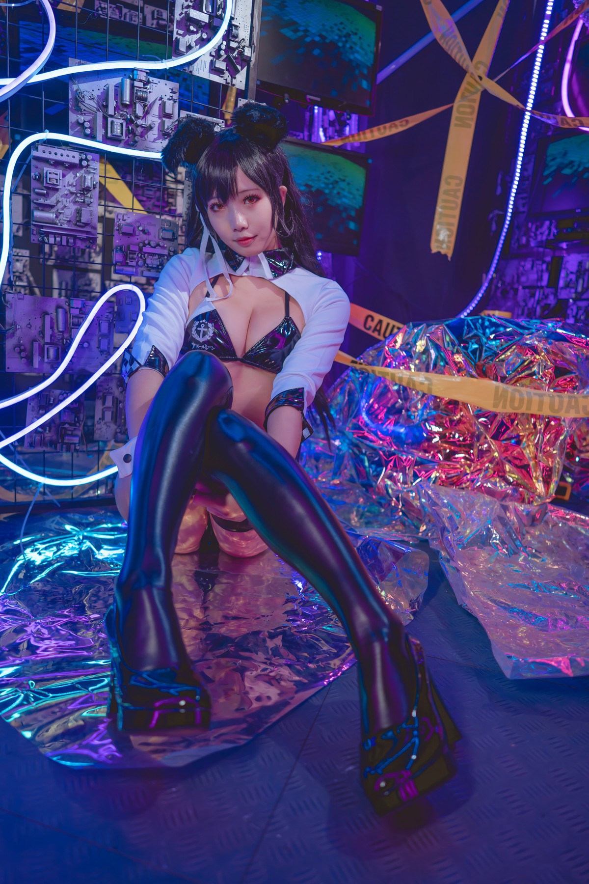 Cosplay 墨玉 爱宕机车服 41