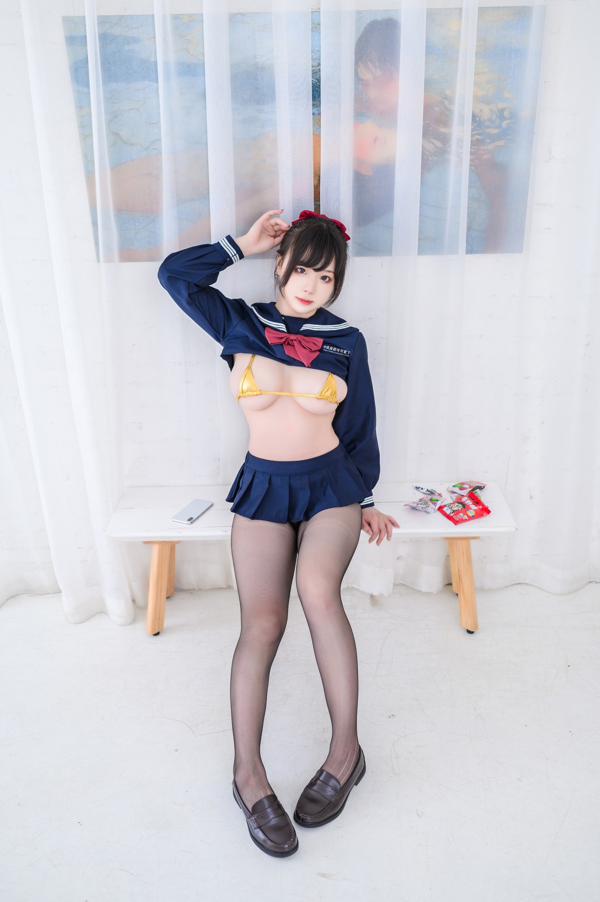Cosplay 皮皮奶可可爱了啦 黄金内衣jk 3