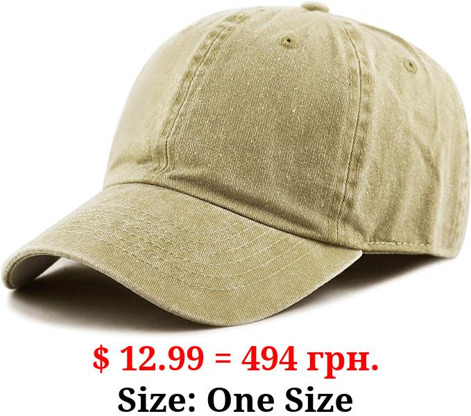 The Hat Depot 100% Cotton Pigment Dyed Low Profile Dad Hat Six Panel Cap