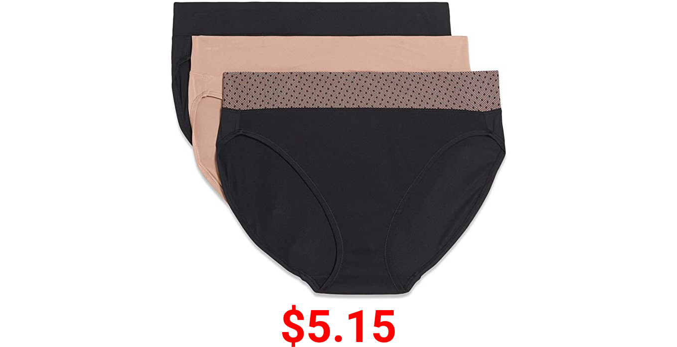 Warner's Women's Blissful Benefits Muffin Top Tailored Hi-Cut Panties Multipack