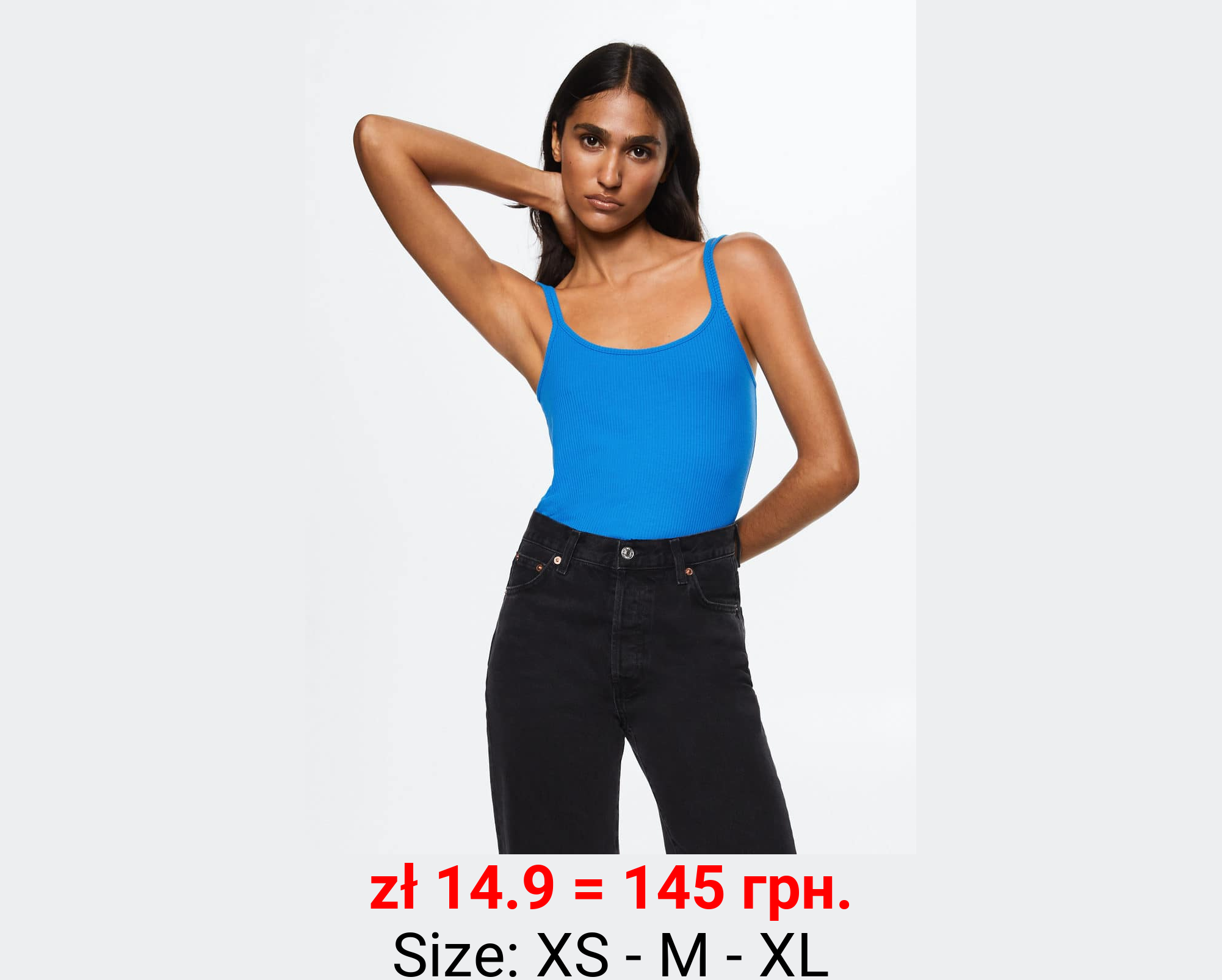 Top tirantes canalé