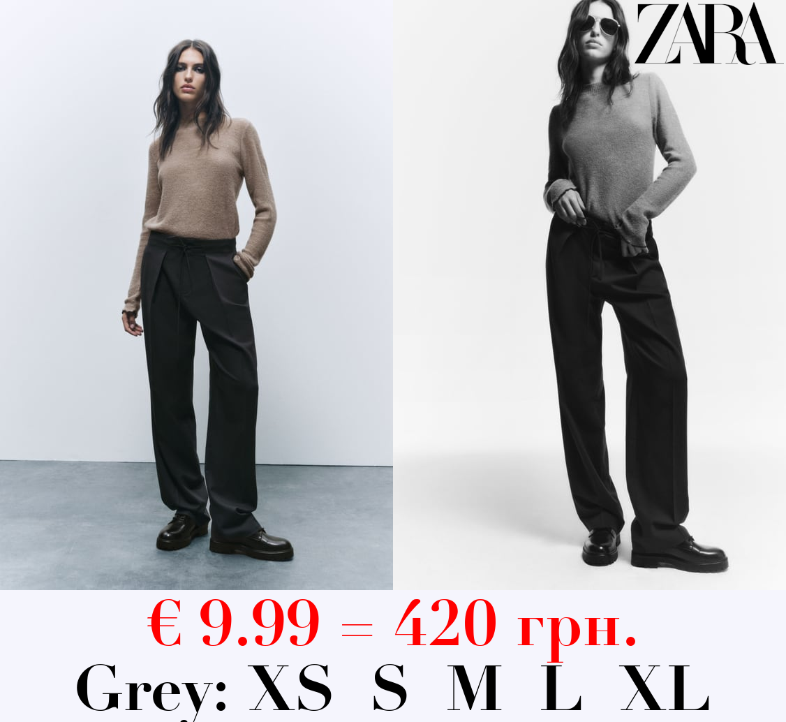 ZW COLLECTION DARTED TROUSERS