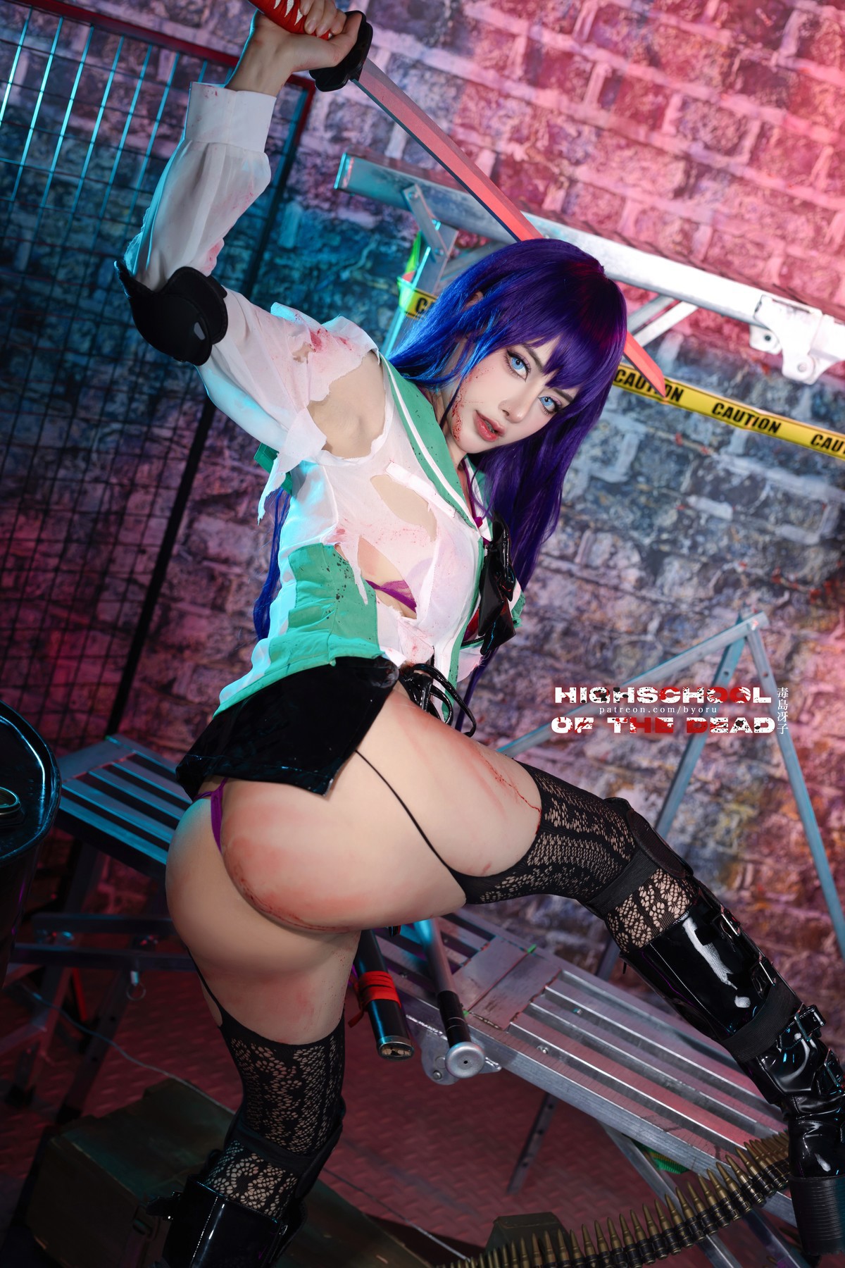 Cosplay 日本性感萝莉Byoru Saeko Busujima 21